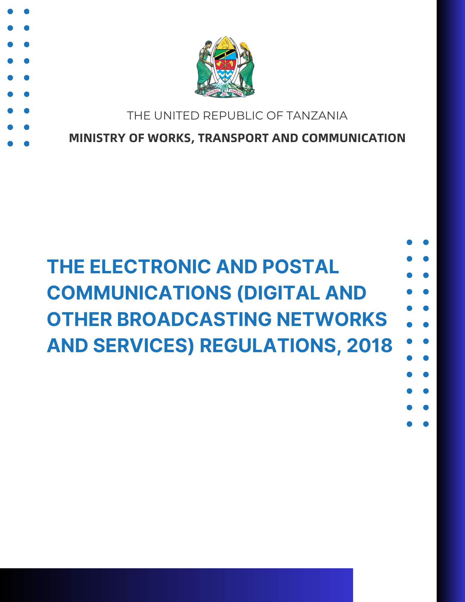 KANUNI YA MAWASILIANO YA POSTA NA KIELEKTRONIKI (KIDIJITI NA MITANDAO MINGINE YA UTANGAZAJI), 2022